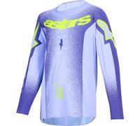 Alpinestars Supertech SCENZ Maillot de motocross juvenil, morado/amarillo, Talla M