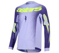 Camiseta de motocross Alpinestars Supertech Scenz morado-amarillo fluorescente S