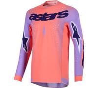 Camiseta de motocross Alpinestars Supertech Scenz en naranja, coral y morado S