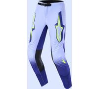 Alpinestars Supertech Scenz Pantalones de motocross, lila-amarillo, tamaño 32 para Hombres