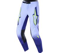 Alpinestars Supertech Scenz Pantalones de motocross, lila-amarillo, tamaño 38 para Hombres