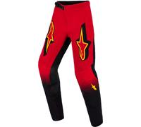Alpinestars Supertech Scenz Pantalones de motocross para niños, negro-rojo-amarillo, tamaño XL