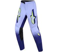 Alpinestars Supertech Scenz Pantalones de motocross para niños, púrpura/amarillo neón, Talla 24