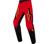 Alpinestars Supertech Scenz Pantalones de motocross para niños, negro-rojo-amarillo, tamaño 24