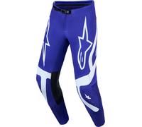 Alpinestars Supertech Vesta Pantalones de motocross, azul/blanco, Talla 36