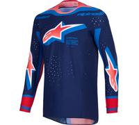 Alpinestars Supertech Vista Maillot de motocross, azul oscuro, Talla S