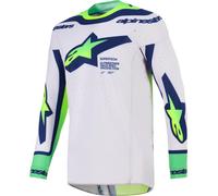 Alpinestars Supertech Vista Maillot de motocross, gris/azul, Talla S