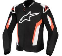 Alpinestars T-GP Air Chaqueta textil de motocicleta perforada, negro-blanco-rojo, tamaño S para Hombres