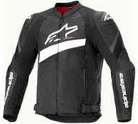 Alpinestars T-GP Plus R V4 Airflow chaqueta textil de moto perforada, negro-blanco, tamaño L para Hombres