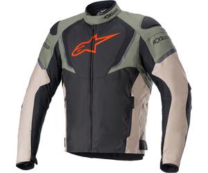 Alpinestars T-Jaws V3 Chaqueta textil impermeable para motocicletas, negro/oliva, Talla M
