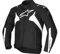 Alpinestars T-Jaws V4 Chaqueta textil de moto impermeable, Negro/Blanco, Talla M