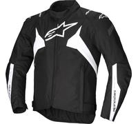 Alpinestars T-Jaws V4 Chaqueta textil de moto impermeable, negro-blanco, tamaño XL para Hombres