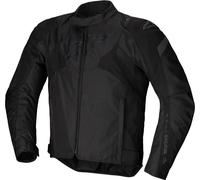 Alpinestars T-Jaws V4 Chaqueta textil de moto impermeable, negro, tamaño L para Hombres
