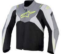 Alpinestars T-Jaws V4, chaqueta textil impermeable XL male Negro/Gris Claro/Gris Oscuro/Amarillo Neón