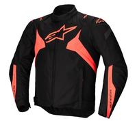 Alpinestars T-Jaws V4 impermeabile Giacca tessile moto, nero/rosso neon, M