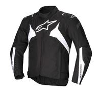 Alpinestars T-Jaws V4 Chaqueta textil de moto impermeable, negro-blanco, tamaño 3XL para Hombres