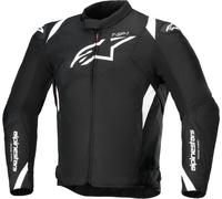 Alpinestars T-SP 1 V2 chaqueta textil impermeable para motocicletas, negro-blanco, tamaño 4XL para Hombres