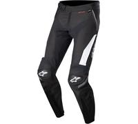 Alpinestars T-SP R Drystar impermeable pantalones textiles de motocicleta, negro-blanco, tamaño 4XL para Hombres