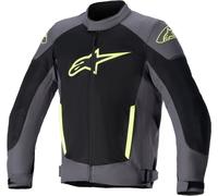 Alpinestars T-SP X Superair Chaqueta textil para motocicleta, negro/gris/amarillo, Talla L