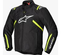 Alpinestars T-SPS V2 chaqueta textil impermeable para motocicleta, negro/amarillo, Talla XXL