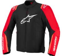 Alpinestars T-SPS V2 chaqueta textil impermeable para motocicleta, negro/neón rojo, Talla 3XL