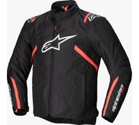 Alpinestars T-SPS V2 chaqueta textil impermeable para motocicleta, negro/rojo, Talla XXL