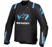 Alpinestars T-Stunt Air Chaqueta Textil Moto, negro-azul, tamaño S para Hombres