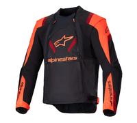 Alpinestars T-Stunt Air Chaqueta Textil Moto, negro-rojo, tamaño L para Hombres