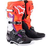 Alpinestars Tech 10, botas 11 US male Negro/Rojo Neón/Naranja Neón/Blanco