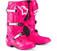 Alpinestars Tech 10 Botas de Motocross, rosa, tamaño 48 para Hombres