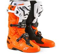 Alpinestars Tech 10 Enduro Botas de motocross, negro-naranja, tamaño 49 50 para Hombres