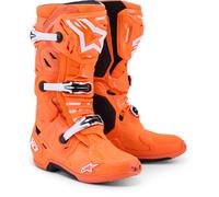 Alpinestars Tech 10 Supervented Botas de motocross, Naranja/Negro/Blanco, Talla 8 (42)