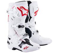 Alpinestars Tech 10 Supervented Botas de Motocross, blanco-rojo, tamaño 44 45