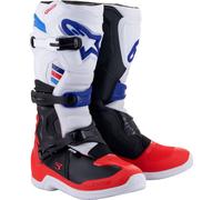 Alpinestars Tech 3, botas 8 US male Blanco/Rojo/Azul Oscuro
