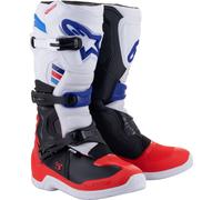 Alpinestars Tech 3 Botas de Motocross, negro-blanco-rojo-azul, tamaño 42 para Hombres
