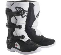 Alpinestars Tech 3S Botas de Motocross Juvenil, negro-blanco, tamaño 38