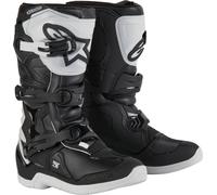 Alpinestars Tech 3S Botas de motocross juveniles, negro-blanco, tamaño 34