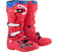 Alpinestars Tech 5 Botas de Motocross, blanco-rojo-azul, tamaño 43 para Hombres