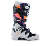 Alpinestars Tech 7 Boots 11, negro/gris claro/naranja fluo/magenta
