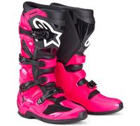 Alpinestars Tech 7, botas 10 US male Fucsia/Negro/Blanco