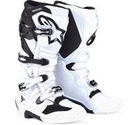 Alpinestars Tech 7 Botas de motocross, Blanco/Negro, Talla 9 (43)