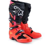 Alpinestars Tech 7 Botas de motocross, negro/rojo/rosa, Talla 8 (42)