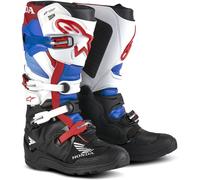 Alpinestars Honda Tech 7 Enduro Drystar Botas de motocross impermeables, negro-blanco-rojo-azul, tamaño 48 para Hombres