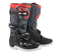 Alpinestars Tech 7S Botas juveniles de motocross, negro-gris-rojo, tamaño 42