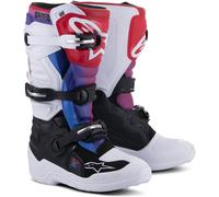 Alpinestars Tech 7S Rainbow, botas juventud 4 US male Blanco/Negro/Rainbow