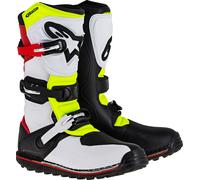 Alpinestars Tech T S23, botas 6 US male Blanco/Rojo/Amarillo Neón/Negro