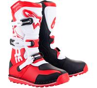 Alpinestars Tech-T Botas de moto, blanco-rojo, tamaño 39