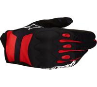 Alpinestars Techdura Guantes de motocross, negro/neón rojo, Talla S