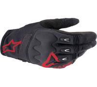 Alpinestars Techdura Guantes de motocross, negro-rojo, tamaño L