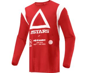 Alpinestars Techdura Maillot de motocross, rojo, tamaño M para Hombres